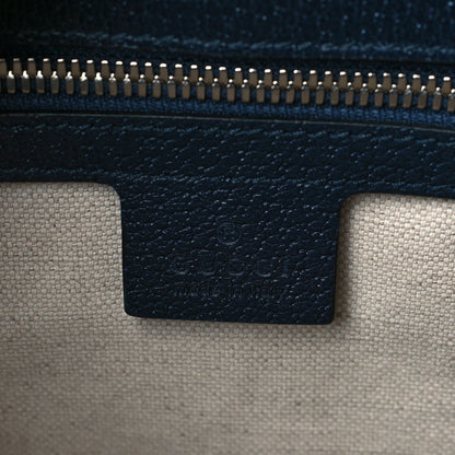Gucci Monogram Multicolor Textured Dollar Calfskin Small Retro Interlocking G Tote Bag Light Blue 6 of 10