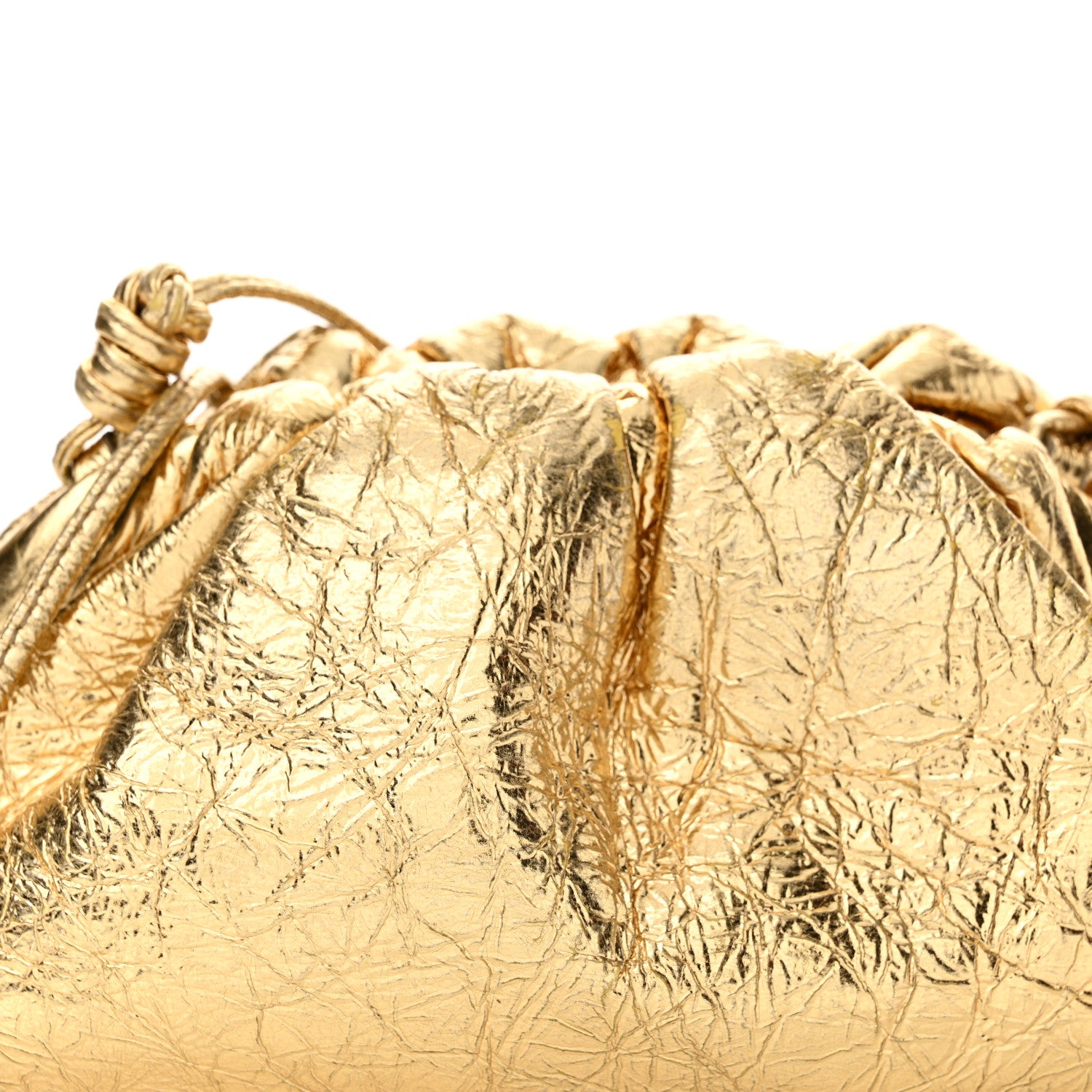 Bottega Veneta Metallic Crushed Calfskin The Mini Pouch Gold 8 of 15