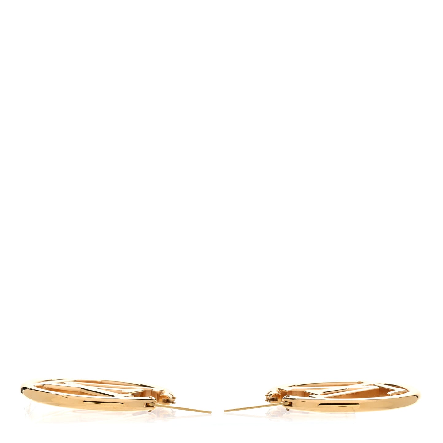 Metal Louise Hoop Earrings Gold