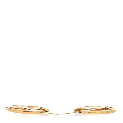 Louis Vuitton Metal Louise Hoop Earrings Gold 3 of 8