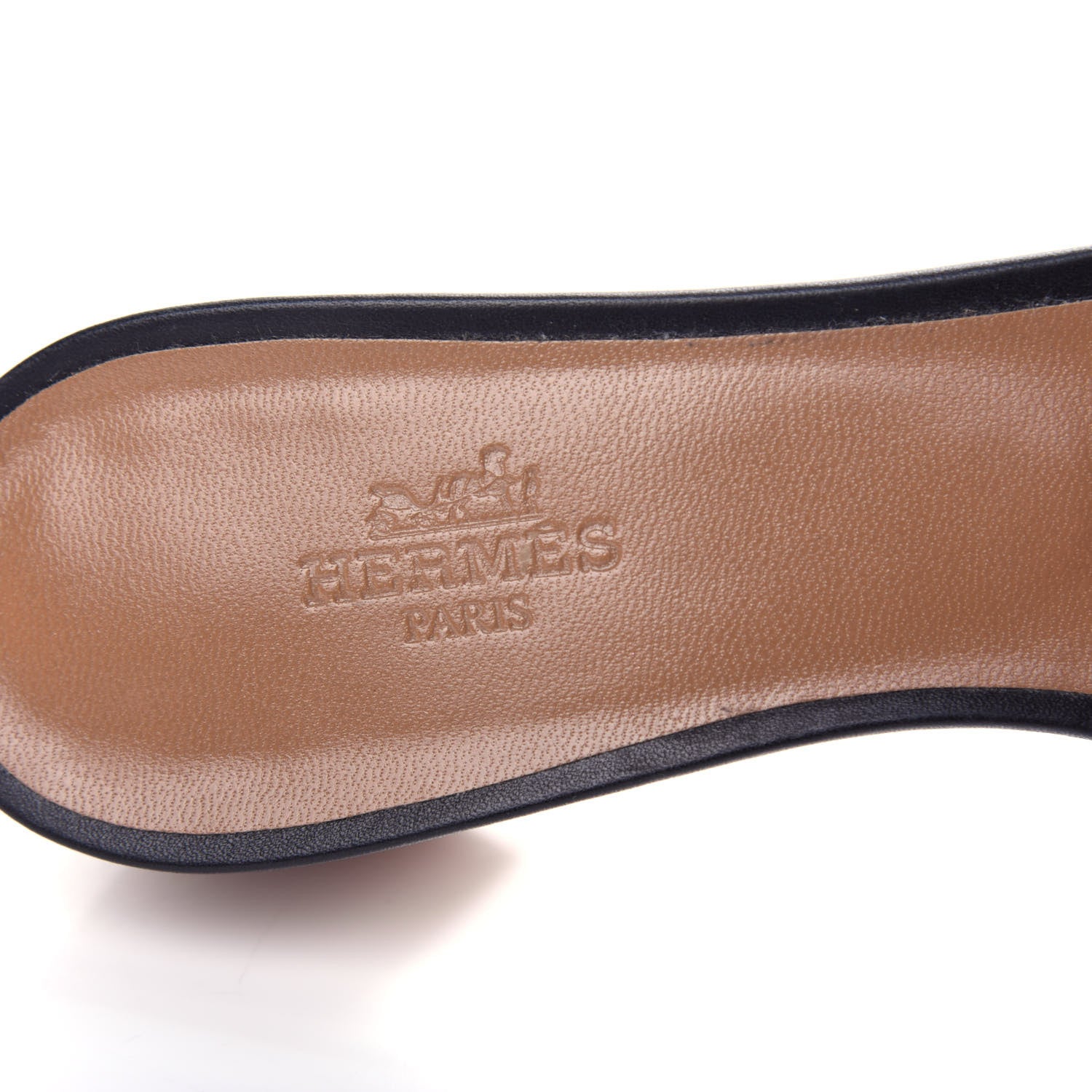 Hermes Calfskin Oasis Sandals 37 Black 8 of 11