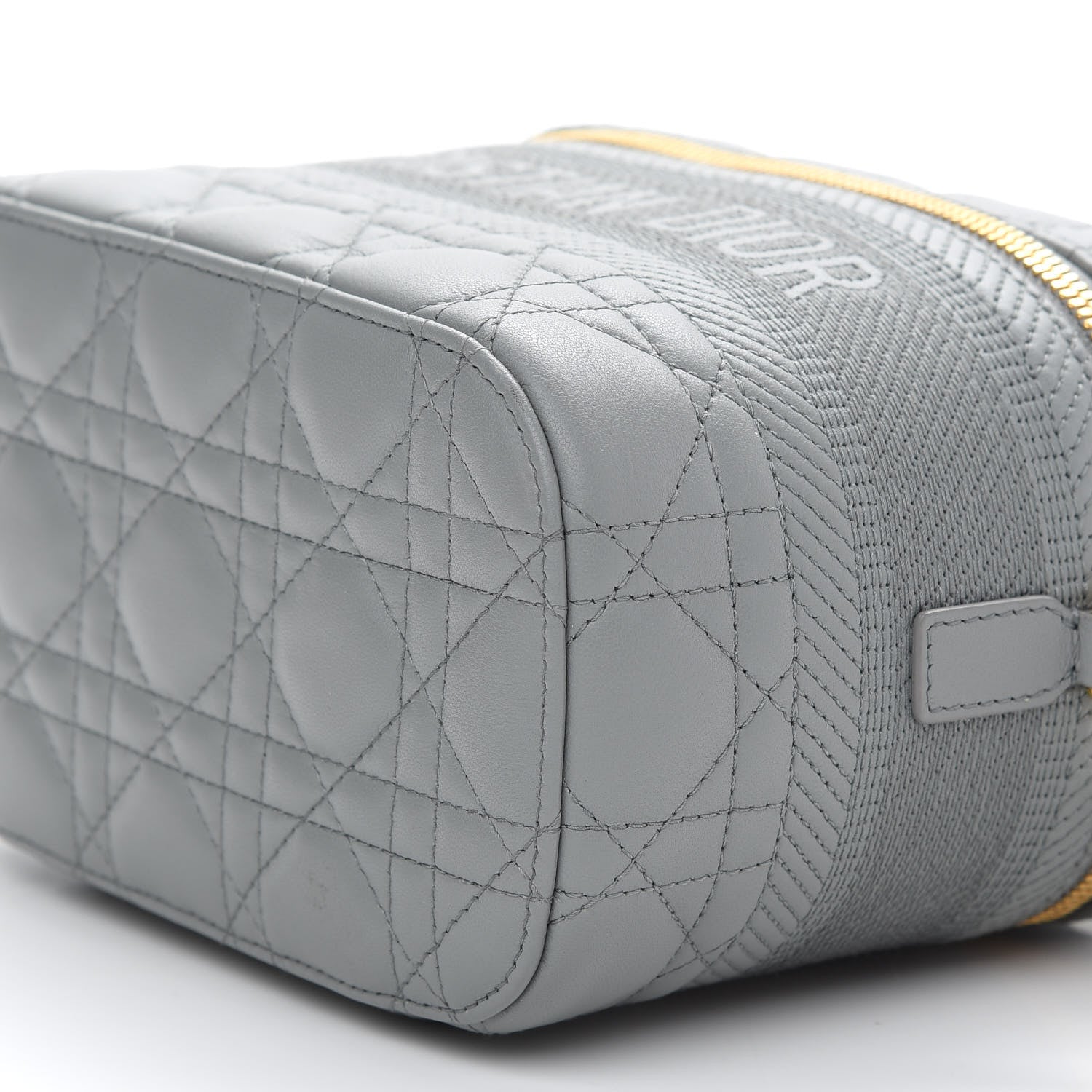 Christian Dior Lambskin Cannage Small Diortravel Vanity Case Grey 8 of 8