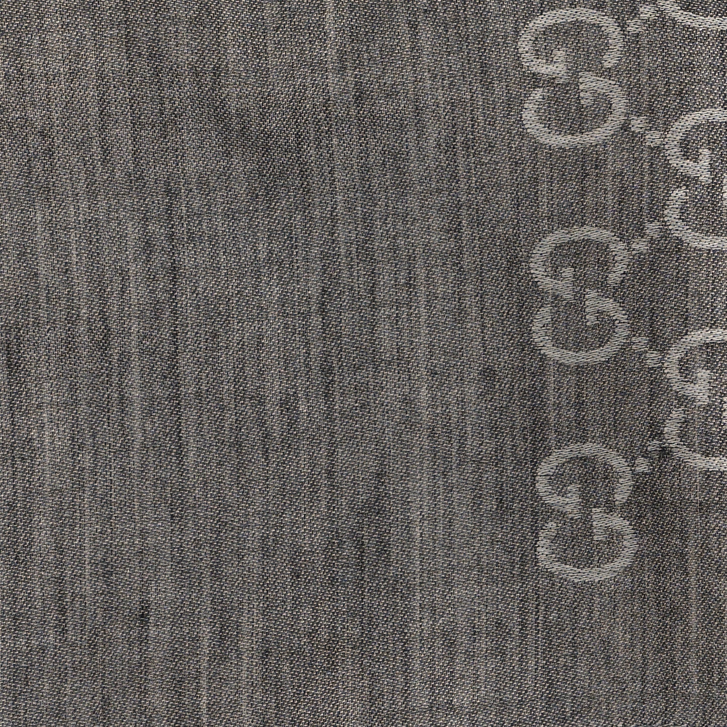 Wool Silk GG Monogram GGNat Scarf Lead