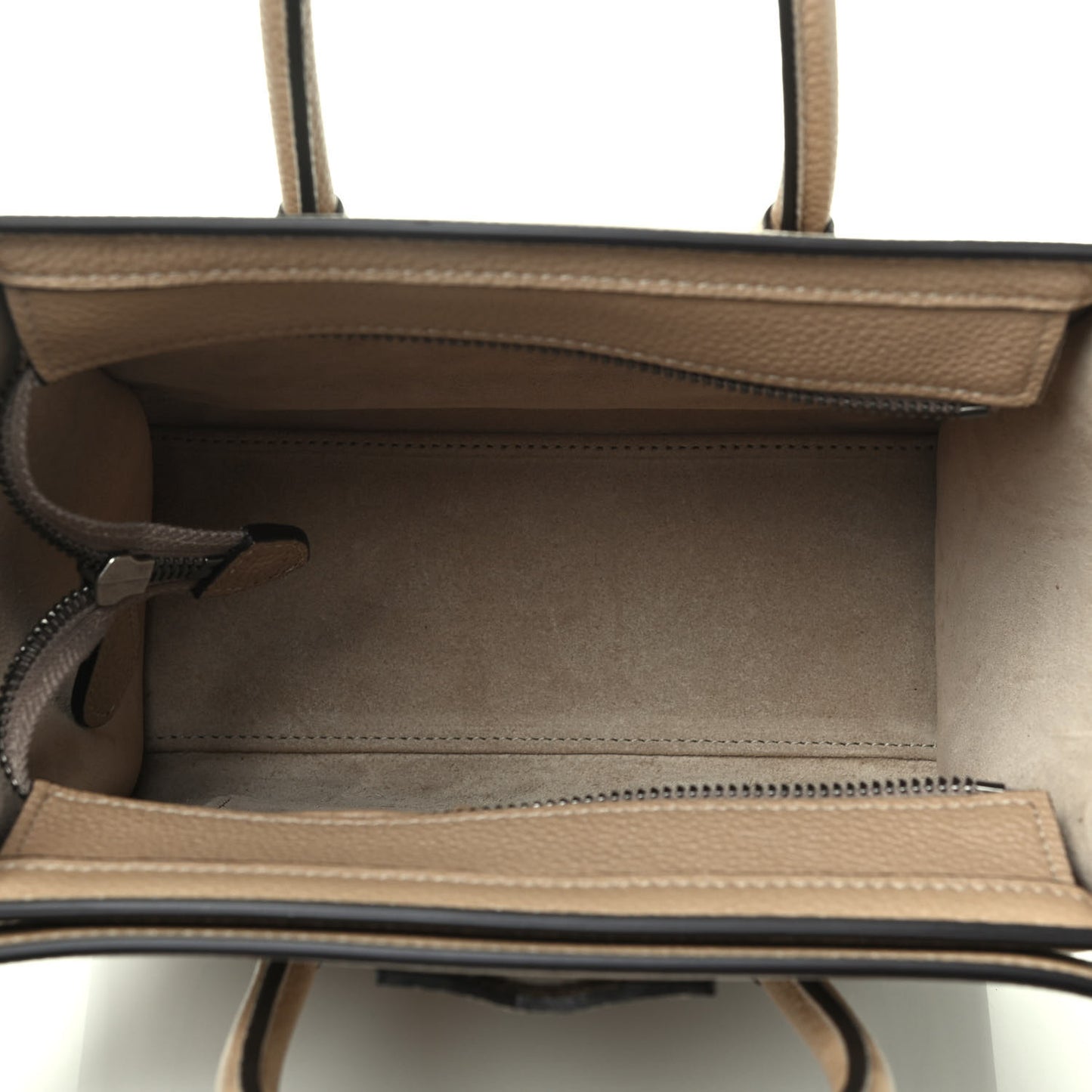 Drummed Calfskin Nano Luggage Dune