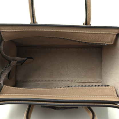 Celine Drummed Calfskin Nano Luggage Dune 3 of 3