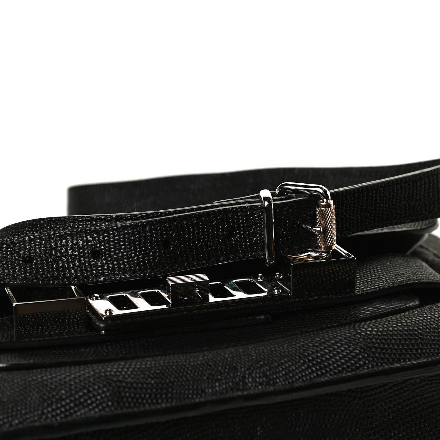 Proenza Schouler Calfskin Lizard Embossed Mini PS11 Classic Shoulder Bag Black 12 of 13