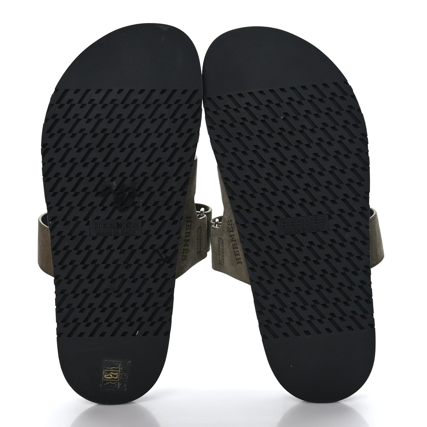 Suede Goatskin Mens Chypre Sandals 40.5 Beige Argile