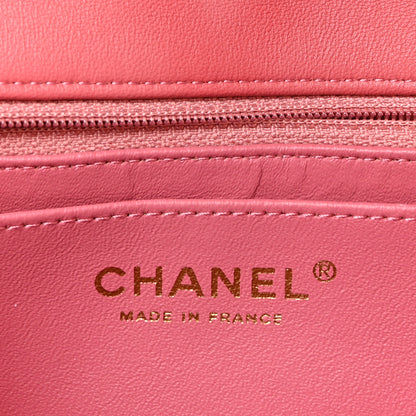 Chanel Lambskin Quilted Valentine Charms Medium Single Flap Pink 6 of 10
