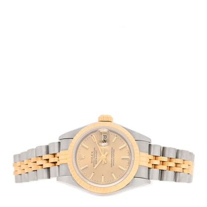Rolex Stainless Steel 18K Yellow Gold 26mm Oyster Perpetual Datejust Watch Champagne 69173 2 of 5