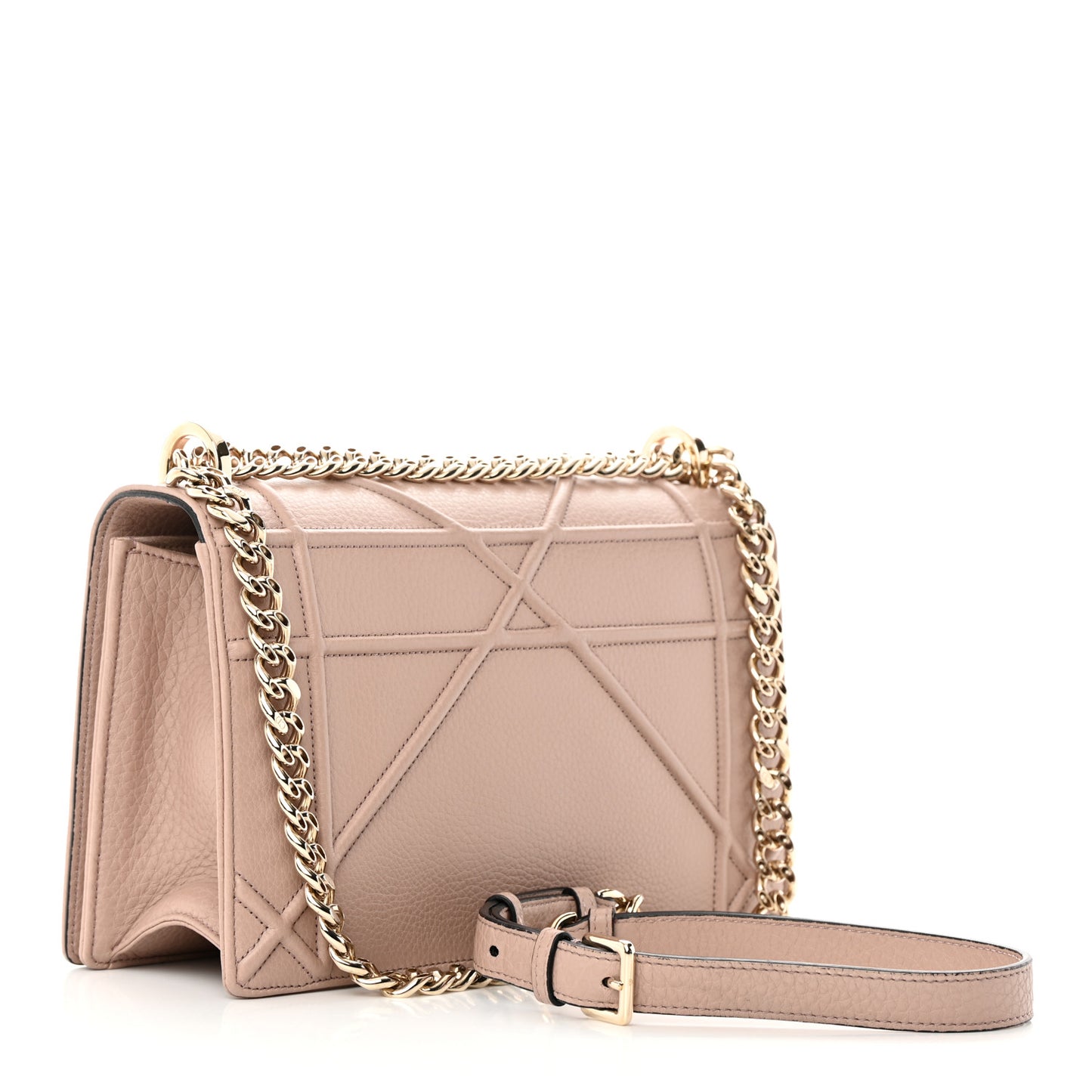 Grained Calfskin Medium Diorama Flap Bag Rose Poudre