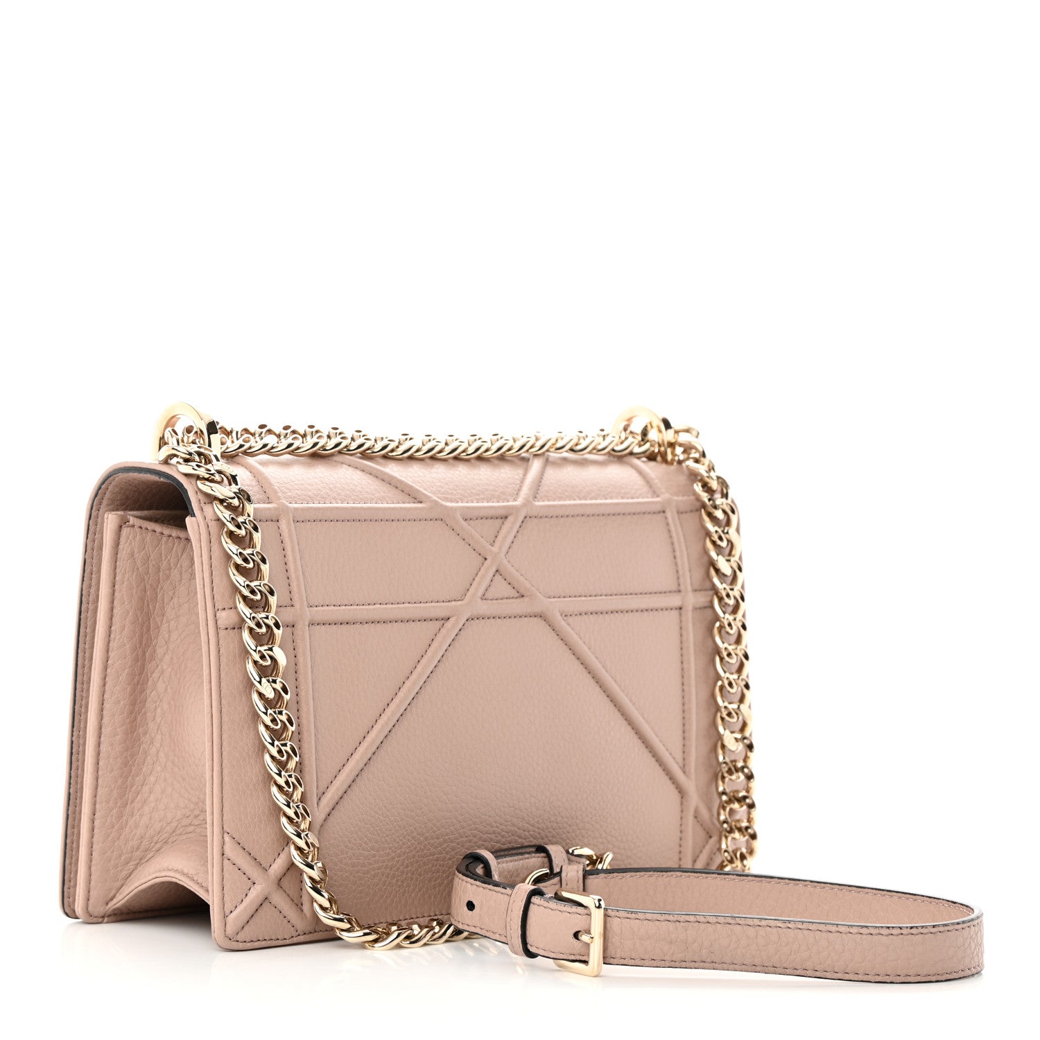 Christian Dior Grained Calfskin Medium Diorama Flap Bag Rose Poudre 3 of 18