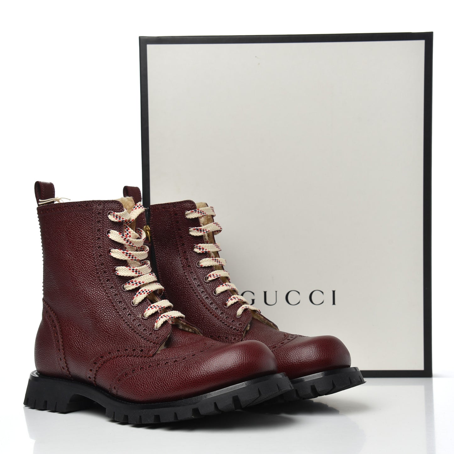 Grained Calfskin Mens Arley Boots 10 Burgundy
