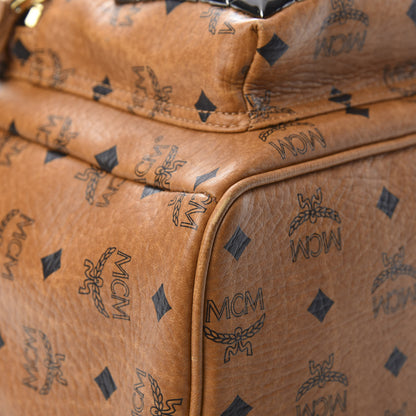 MCM Visetos Studded Medium Stark M Backpack Cognac 10 of 13
