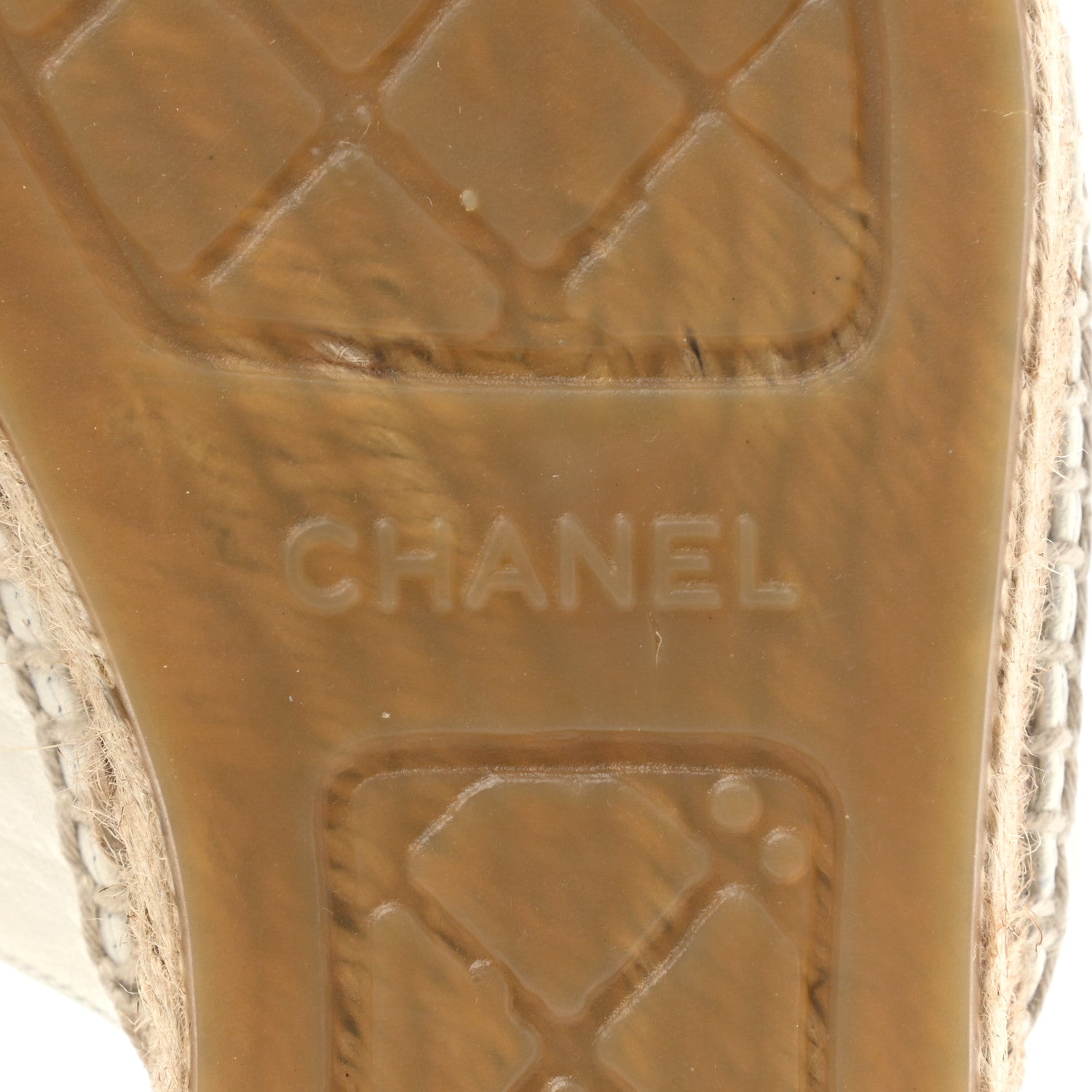 Chanel Iridescent Goatskin CC Espadrille Mules 41 Ivory Black 6 of 10