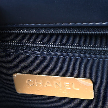 Chanel Lambskin Quilted Medium Chanel 19 Flap Navy Blue 6 of 10