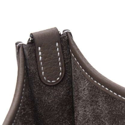 Hermes Taurillon Clemence Amazone Evelyne TPM Etoupe Bleu Indigo 8 of 11