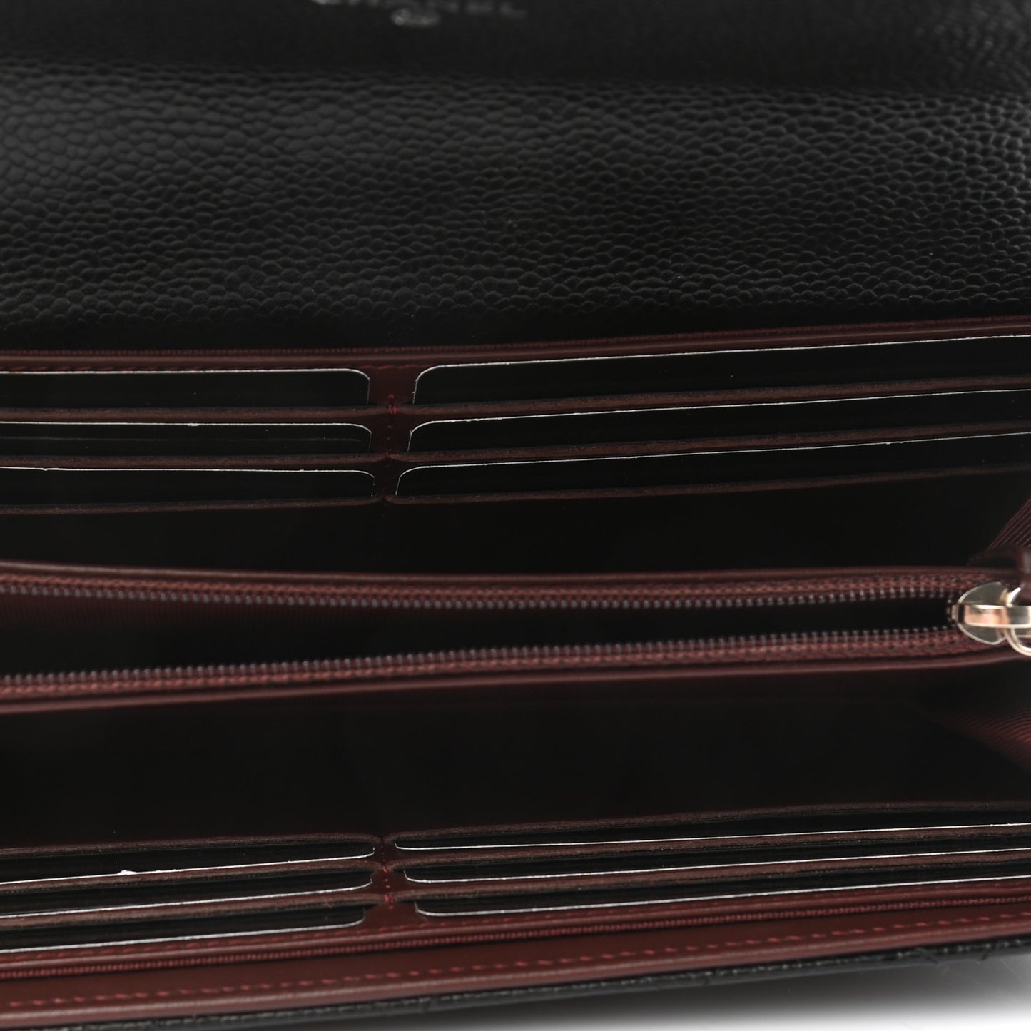 Caviar Quilted Large Gusset Flap Wallet Black