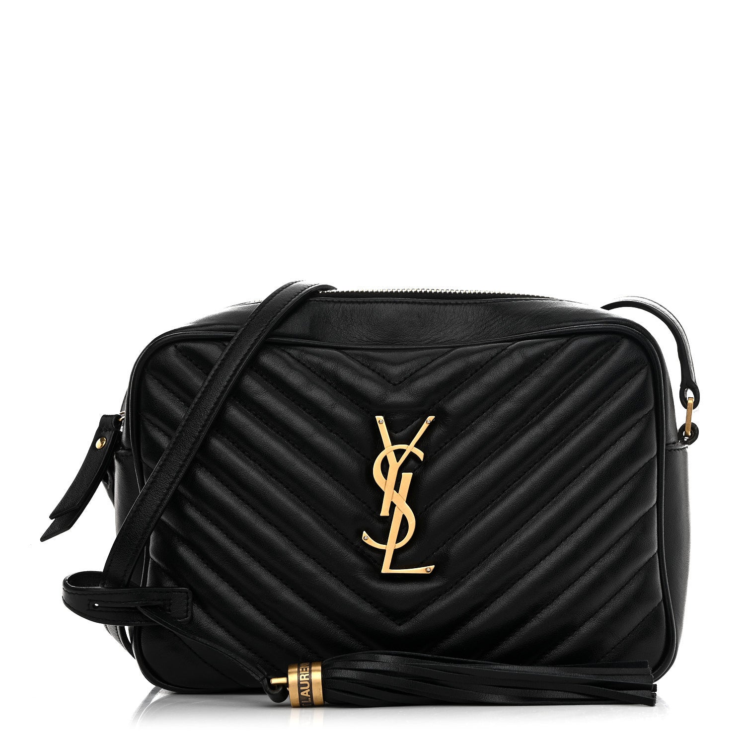 Saint Laurent Calfskin Matelasse Monogram Lou Camera Bag Black 1 of 11