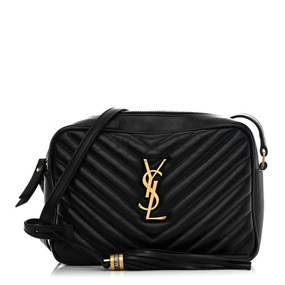 Saint Laurent Calfskin Matelasse Monogram Lou Camera Bag Black 1 of 11