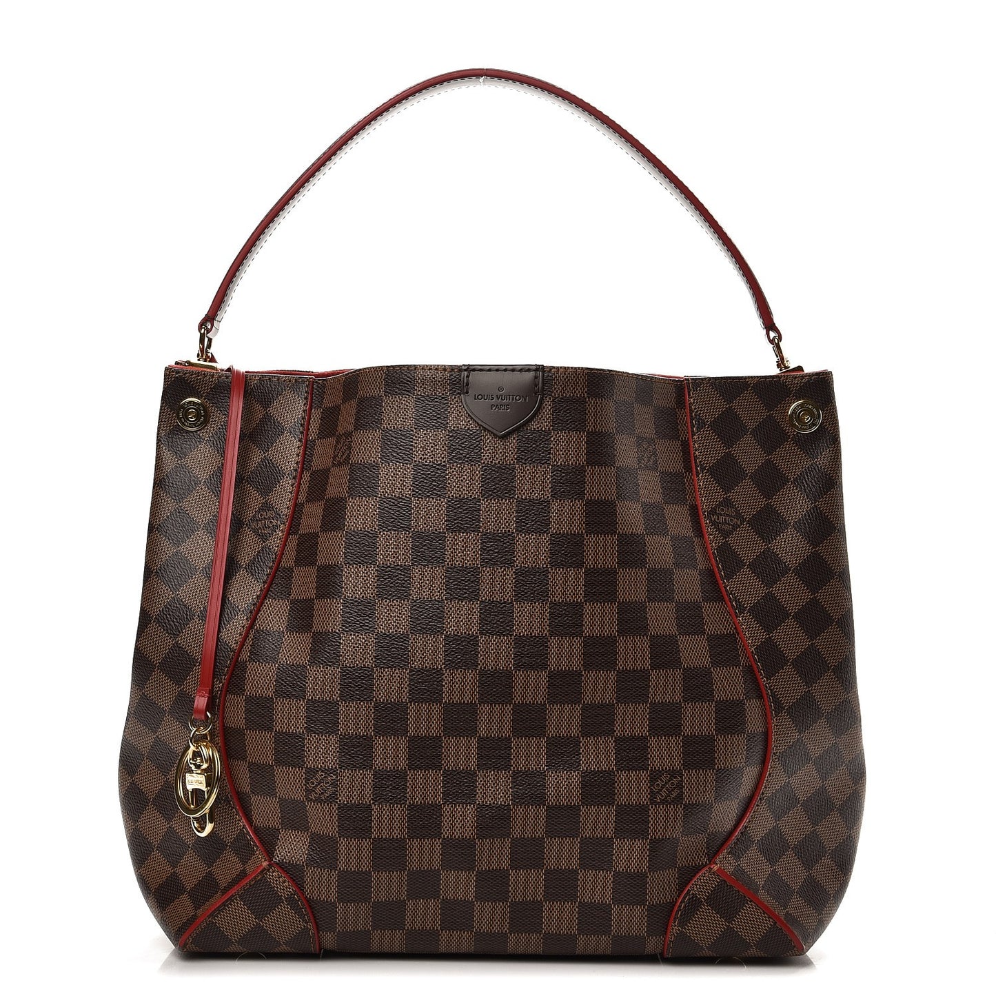 Damier Ebene Caissa Hobo Cherry