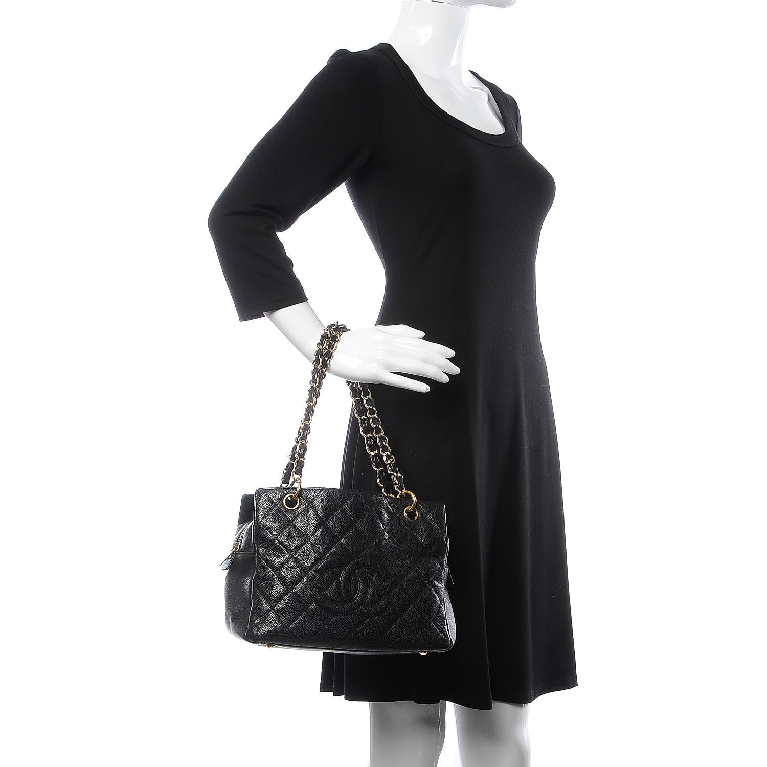 Chanel Caviar Quilted Petit Timeless Tote PTT Black 2 of 13