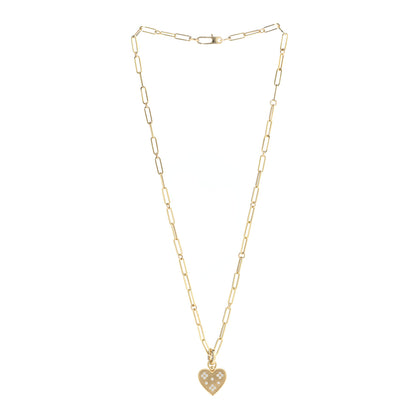 Roberto Coin 18K Yellow Gold Diamond Venetian Princess Heart Medallion Charm Necklace 3 of 7