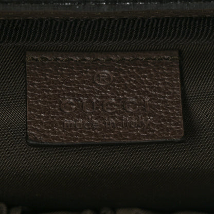 Gucci GG Supreme Monogram Textured Calfskin Web Ophidia Vanity Cosmetic Case Beige Ebony New Acero 7 of 10