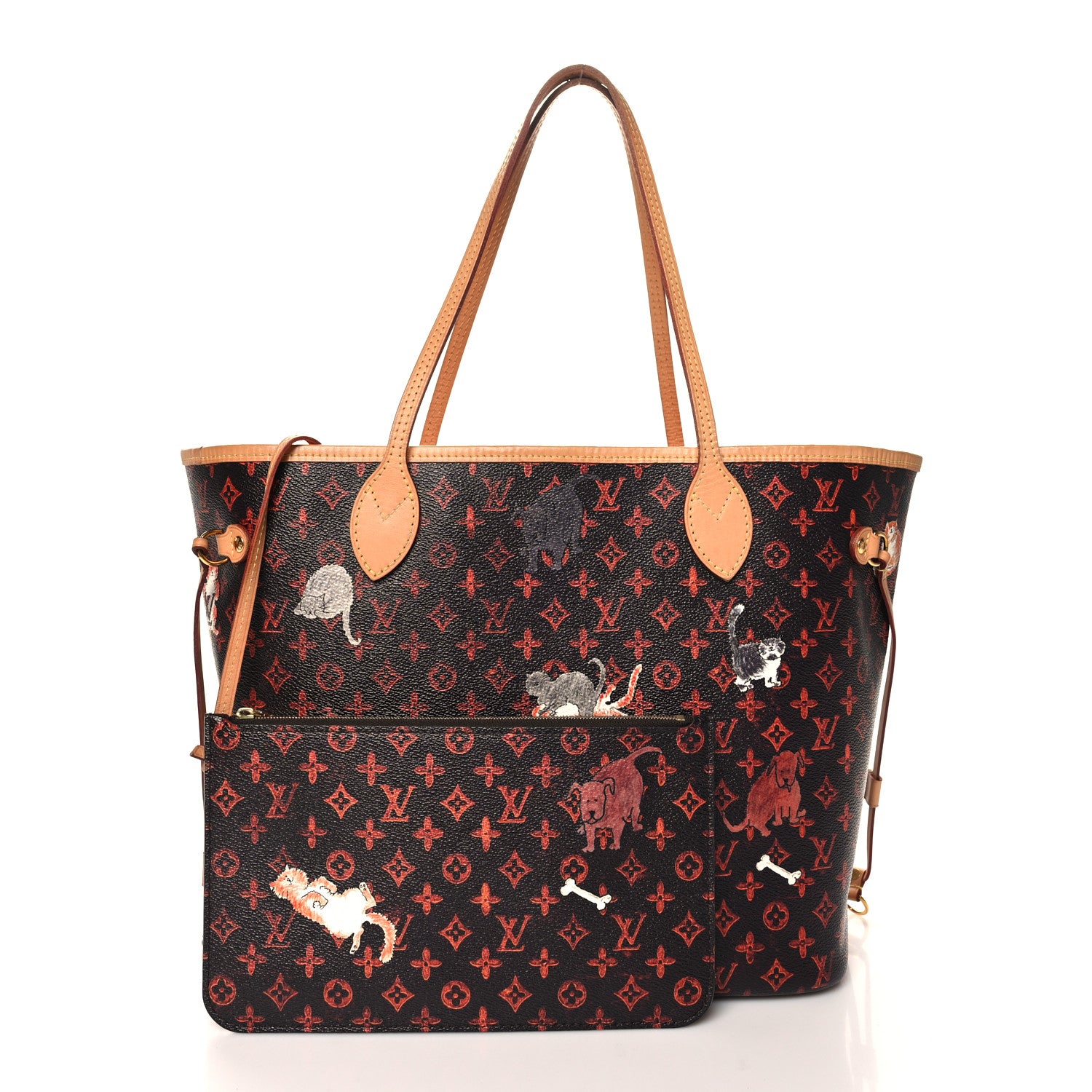 Louis Vuitton Catogram Neverfull MM Marron 3 of 10