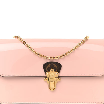 Louis Vuitton Patent Calfskin Monogram Cherrywood Chain Wallet Rose Ballerine 8 of 12