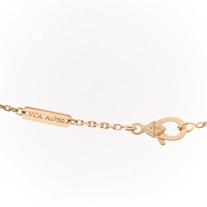Van Cleef & Arpels 18K Yellow Gold Carnelian Vintage Alhambra Pendant Necklace 5 of 6