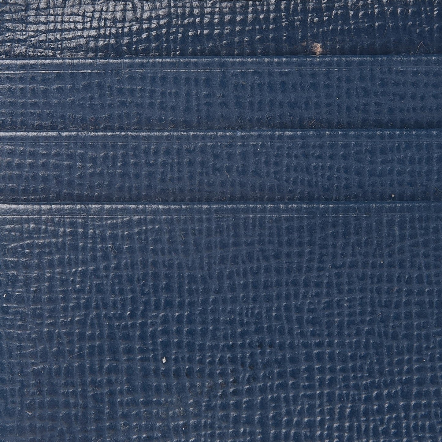 London Grainy Calfskin Bernie Credit Card Case Mineral Blue