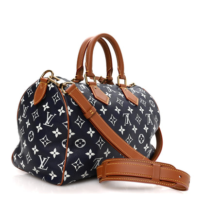 Louis Vuitton Calfskin Monogram Speedy P9 Bandouliere 30 Indigo 4 of 11