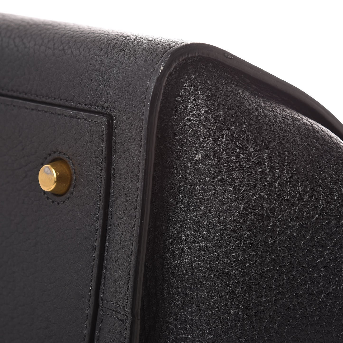 Crisped Calfskin Medium Tie Knot Tote Black