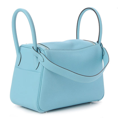 Hermes Taurillon Clemence Lindy 26 Bleu Atoll 3 of 7