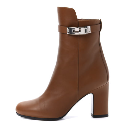 Hermes Calfskin Joueuse Ankle Boots 35.5 Camel 1 of 9