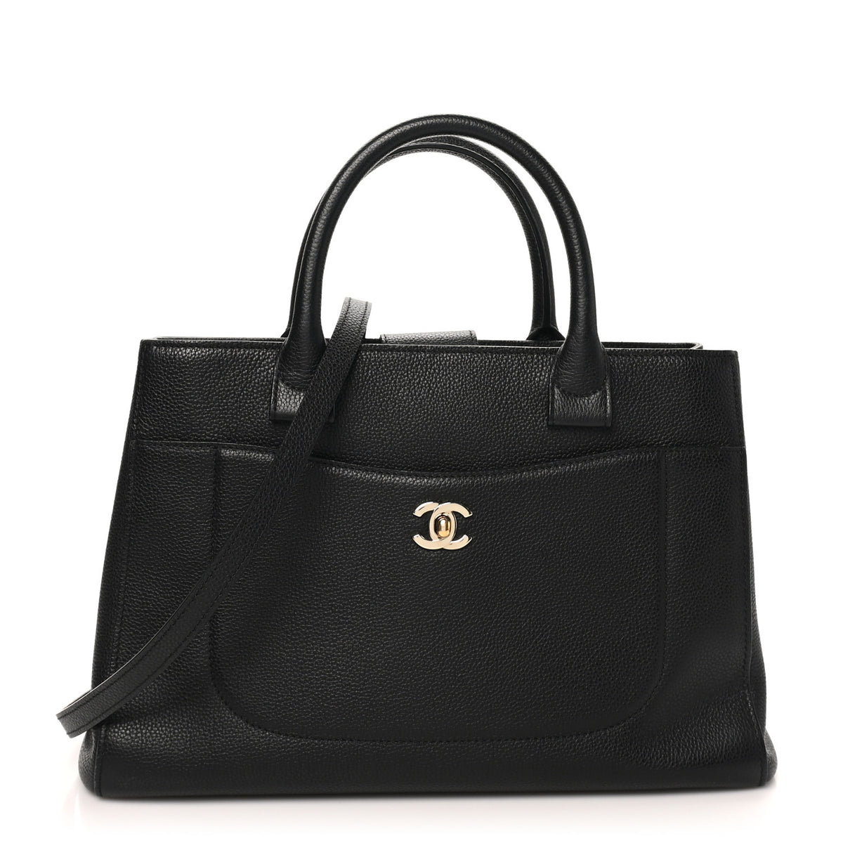Chanel Grained Calfskin Small Neo Executive Shopper Tote Black 1 of 10
