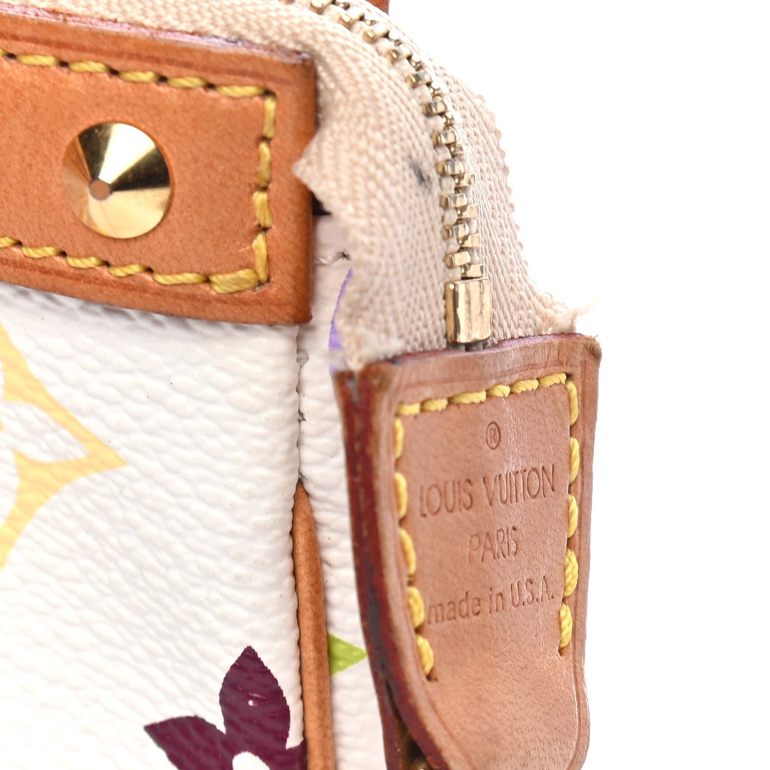 Louis Vuitton Monogram Multicolor Pochette Accessories White 8 of 10