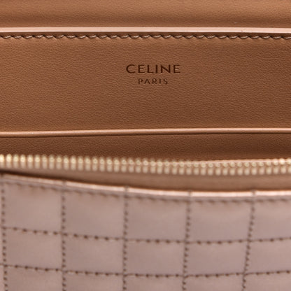 Celine Calfskin Quilted C Charm Pouch Gold 6 of 9