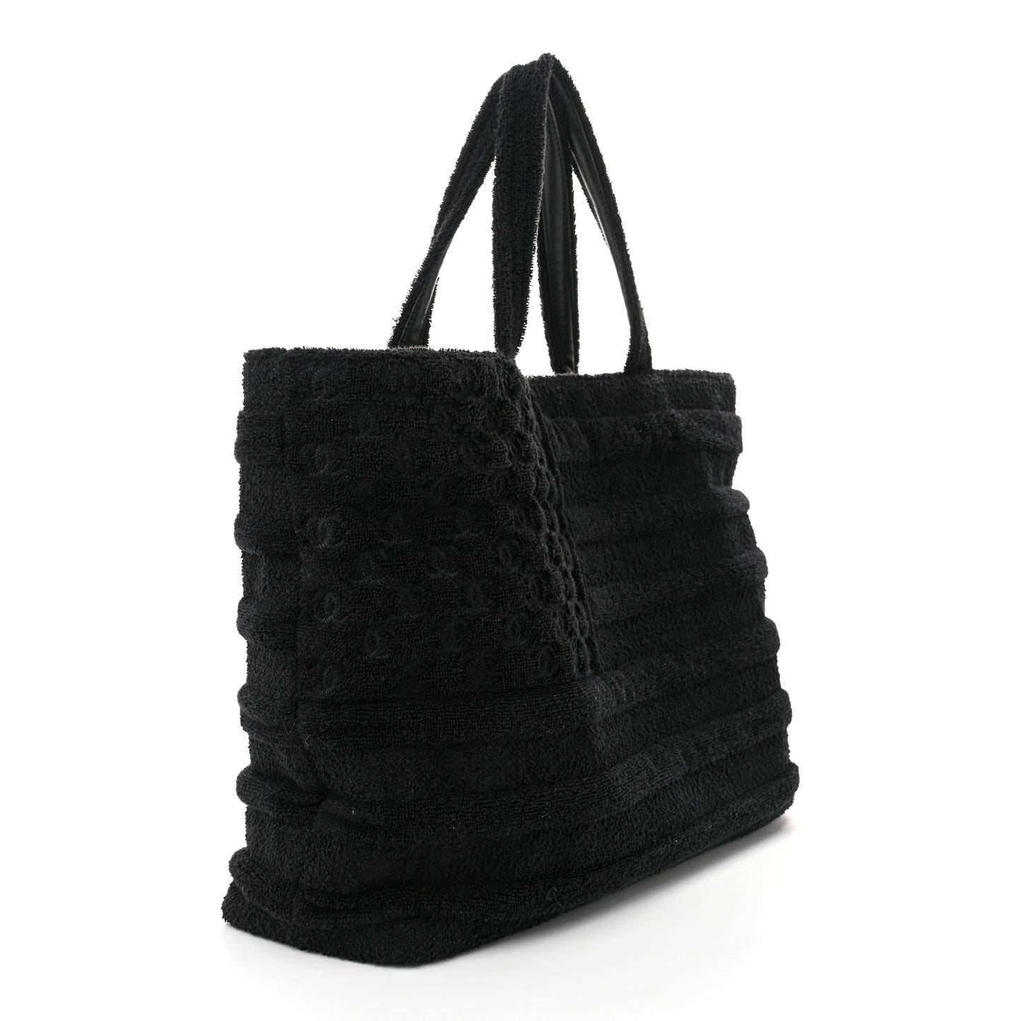 Terry Cotton Flag CC Beach Tote Towel Set Black