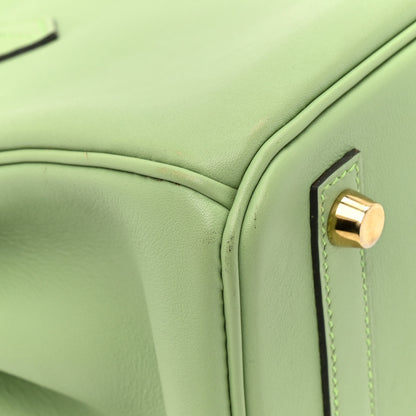 Hermes Swift Birkin 25 Vert Criquet 12 of 14