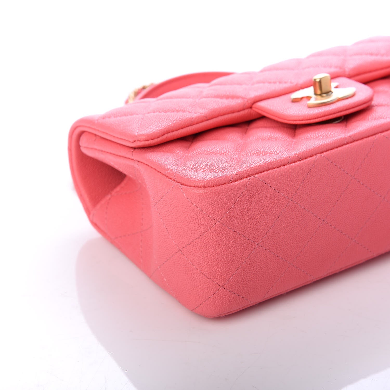 Chanel Caviar Quilted Mini Top Handle Rectangular Flap Pink 7 of 10