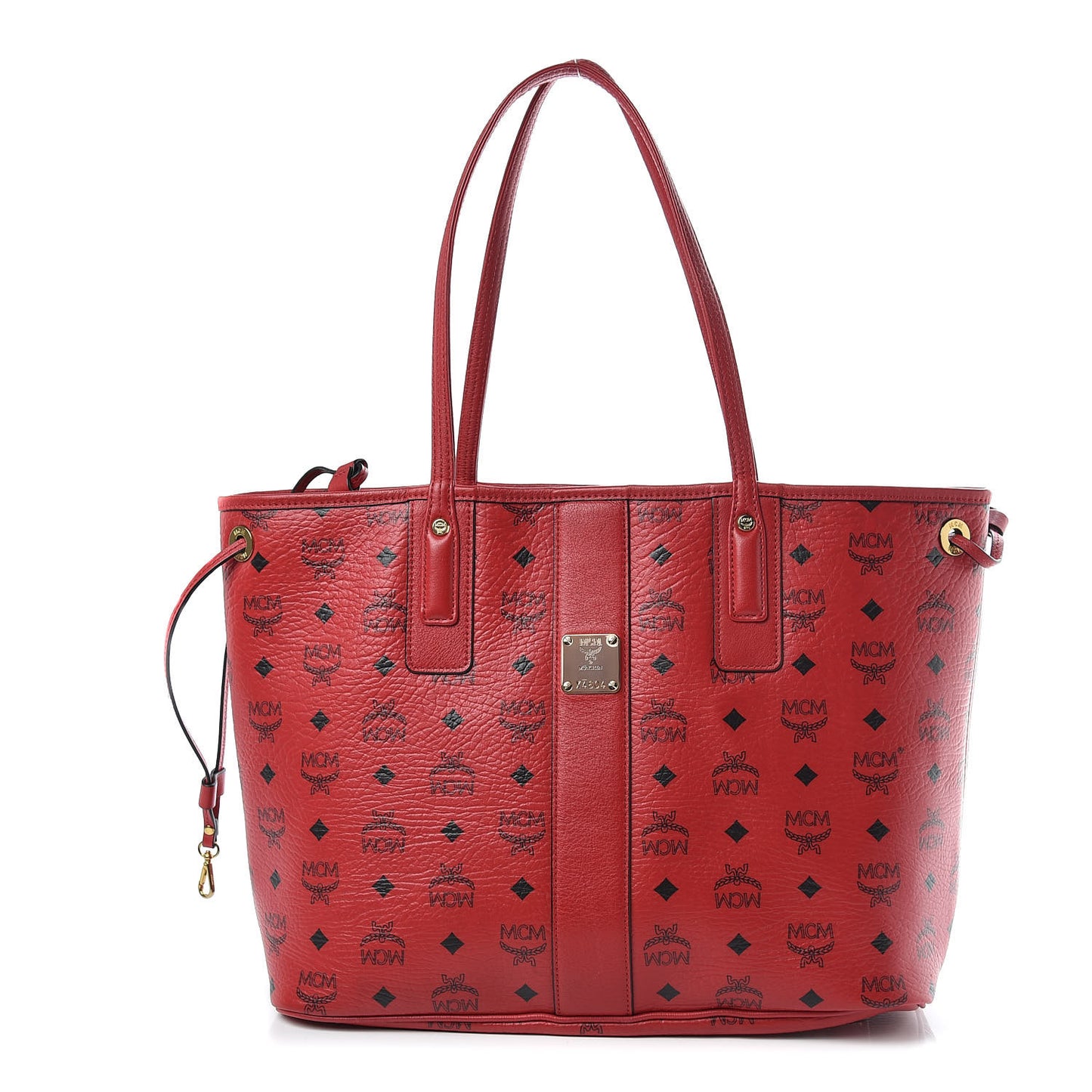 Visetos Medium Liz Reversible Shopper Tote Ruby Red