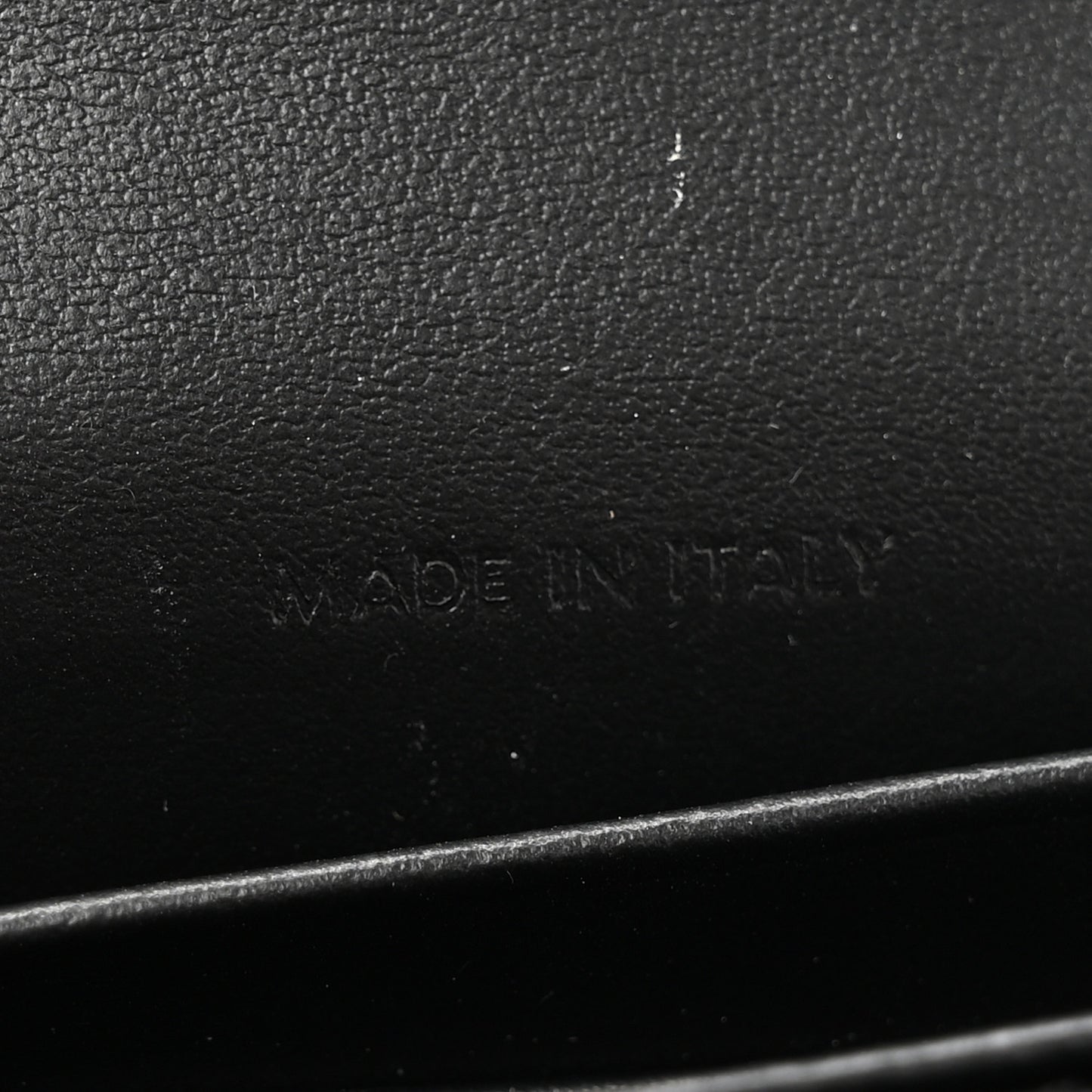 Shiny Calfskin Triomphe Busincess Card Holder Black