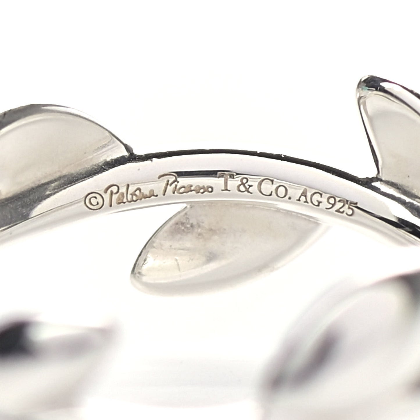 Sterling Silver Paloma Picasso Narrow Olive Leaf Band Ring 49 5