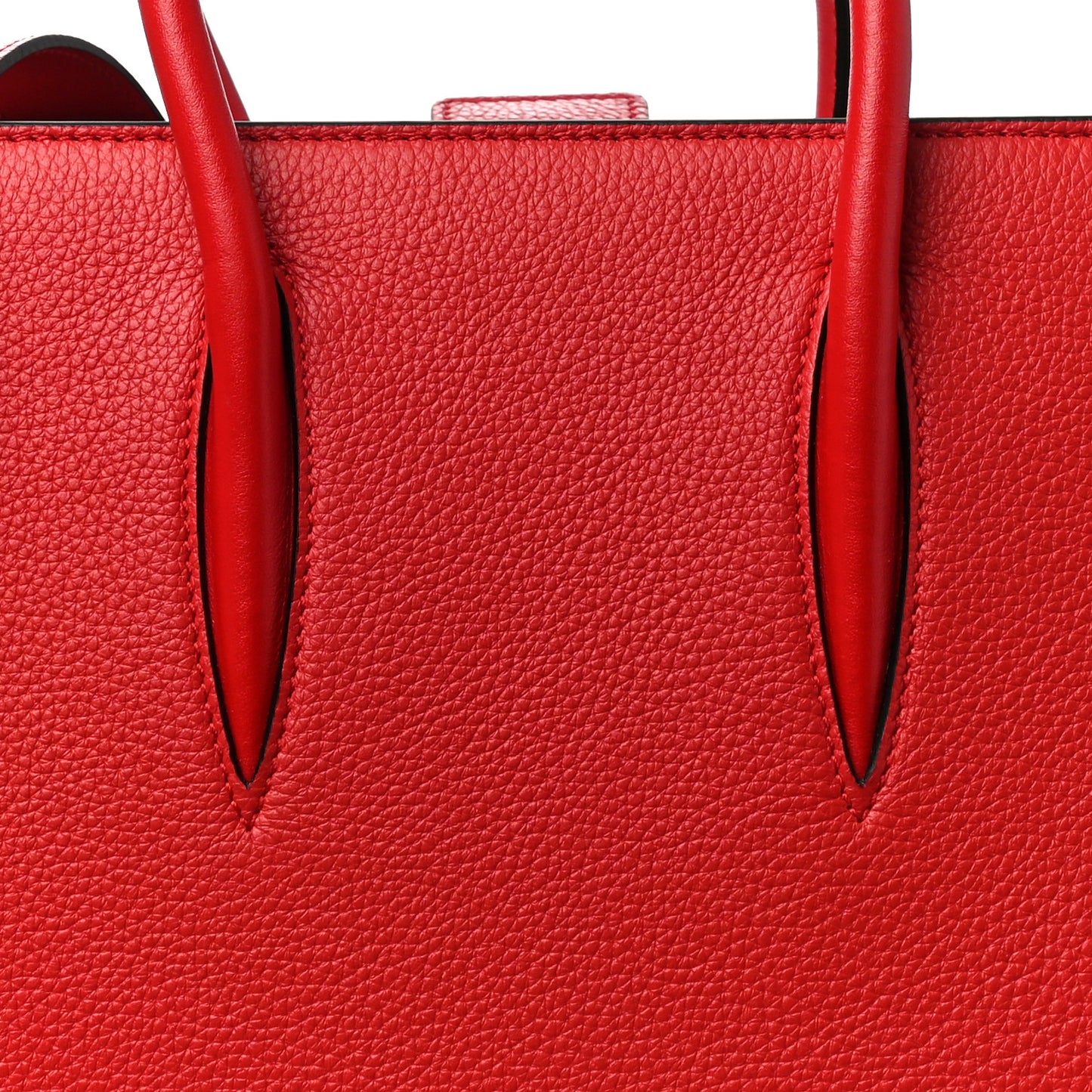 Calfskin Patent Studded Small Paloma Red