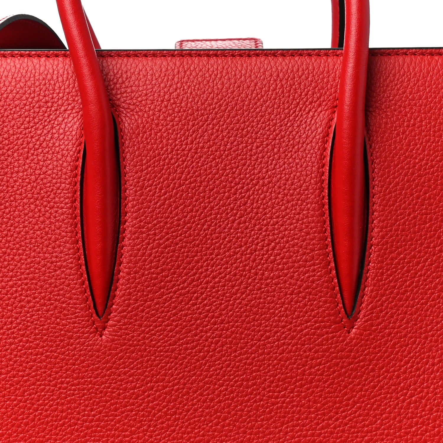 Christian Louboutin Calfskin Patent Studded Small Paloma Red 7 of 9