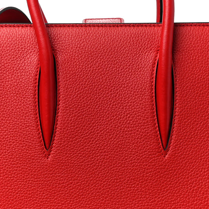 Christian Louboutin Calfskin Patent Studded Small Paloma Red 7 of 9