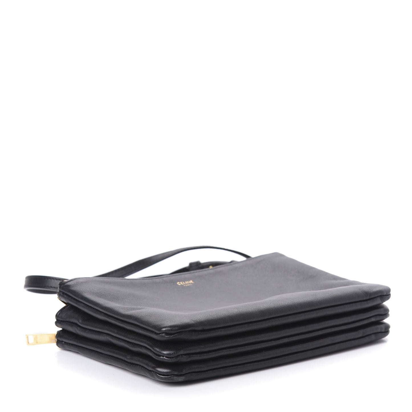 Lambskin Small Trio Crossbody Bag Black