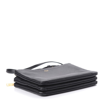 Celine Lambskin Small Trio Crossbody Bag Black 4 of 9