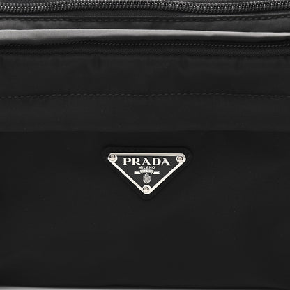 Prada Tessuto Nylon Double Pocket Belt Bag Black 8 of 10